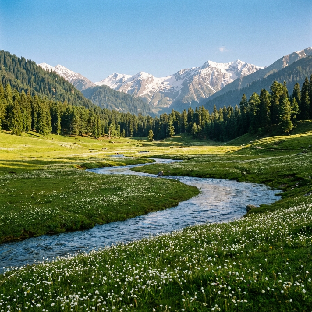 Green meadows of Doodhpathri